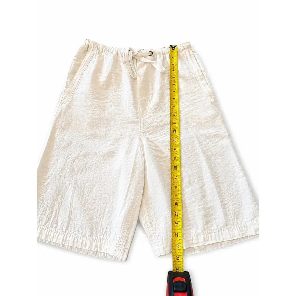 Free People We The Free White Drawstring Beach Shorts Size S Coastal Resort Boho